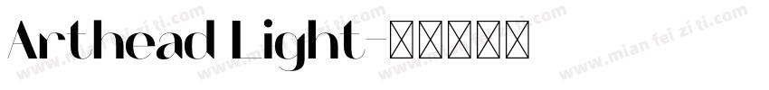 Arthead Light字体转换